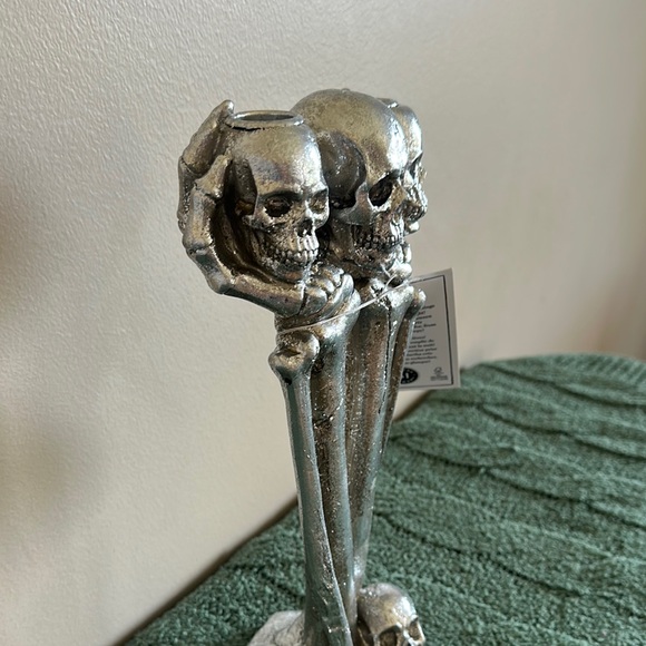 Martha Stewart Halloween Silver Tone Skull
